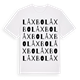 White t-shirt med Låxbo ordlek t-shirt