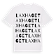 White t-shirt med Laxhaget ordlek t-shirt
