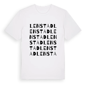 Lenstad ordlek t-shirt – ekologisk bomull t-shirt från Pinshirt