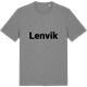 Mid Heather Gray t-shirt med Lenvik fetstil t-shirt