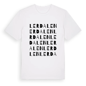 Lerdalen ordlek t-shirt – ekologisk bomull t-shirt från Pinshirt