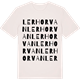 Vintage White t-shirt med Lerhorvan ordlek t-shirt