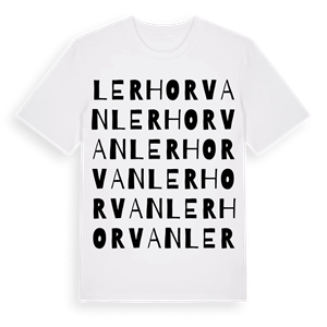 Lerhorvan ordlek t-shirt – ekologisk bomull t-shirt från Pinshirt