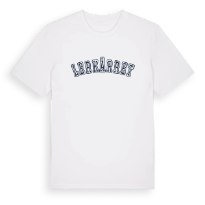 Lerkärret college t-shirt – ekologisk bomull t-shirt från Pinshirt