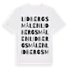 White t-shirt med Lidbergsmålen ordlek t-shirt