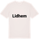 Vintage White t-shirt med Lidhem fetstil t-shirt