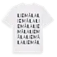 White t-shirt med Liemåla ordlek t-shirt