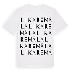 Likaremåla ordlek t-shirt – ekologisk bomull t-shirt från Pinshirt