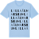 Blue Soul t-shirt med Lilla Älmarsrum ordlek t-shirt