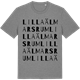 Mid Heather Gray t-shirt med Lilla Älmarsrum ordlek t-shirt