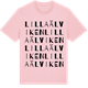 Pink Cotton t-shirt med Lilla Älviken ordlek t-shirt