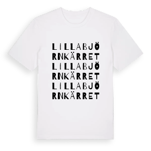 Lilla Björnkärret ordlek t-shirt – ekologisk bomull t-shirt från Pinshirt