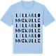 Blue Soul t-shirt med Lilla Blommekulle ordlek t-shirt