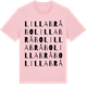 Pink Cotton t-shirt med Lilla Bråbo ordlek t-shirt