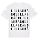 White t-shirt med Lilla Bråbo ordlek t-shirt