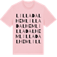 Pink Cotton t-shirt med Lilla Dalhem ordlek t-shirt