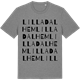 Mid Heather Gray t-shirt med Lilla Dalhem ordlek t-shirt