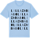 Blue Soul t-shirt med Lilla Emnabo ordlek t-shirt