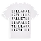 White t-shirt med Lilla Fallet ordlek t-shirt