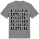 Mid Heather Gray t-shirt med Lilla Fallet ordlek t-shirt