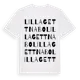 White t-shirt med Lilla Gettnabo ordlek t-shirt