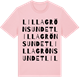 Pink Cotton t-shirt med Lilla Grönsundet ordlek t-shirt