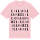 Pink Cotton t-shirt med Lilla Hallmare ordlek t-shirt