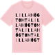 Pink Cotton t-shirt med Lilla Högtomta ordlek t-shirt
