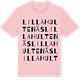 Pink Cotton t-shirt med Lilla Hultenäs ordlek t-shirt