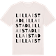 Vintage White t-shirt med Lilla Istad ordlek t-shirt