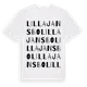White t-shirt med Lilla Jansbo ordlek t-shirt