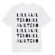 White t-shirt med Lilla Kiltebo ordlek t-shirt