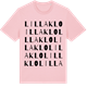 Pink Cotton t-shirt med Lilla Klo ordlek t-shirt
