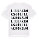 White t-shirt med Lilla Kroksjö ordlek t-shirt