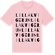 Pink Cotton t-shirt med Lilla Kvigerum ordlek t-shirt