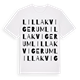 White t-shirt med Lilla Kvigerum ordlek t-shirt