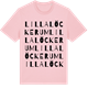 Pink Cotton t-shirt med Lilla Löckerum ordlek t-shirt