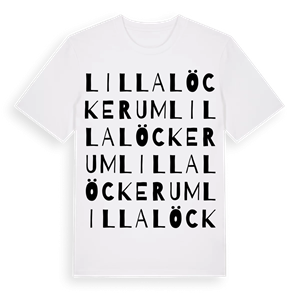 Lilla Löckerum ordlek t-shirt – ekologisk bomull t-shirt från Pinshirt
