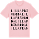 Pink Cotton t-shirt med Lilla Prämboda ordlek t-shirt