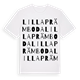 White t-shirt med Lilla Prämboda ordlek t-shirt