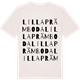 Vintage White t-shirt med Lilla Prämboda ordlek t-shirt