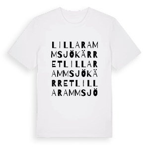 Lilla Rammsjökärret ordlek t-shirt – ekologisk bomull t-shirt från Pinshirt