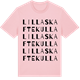 Pink Cotton t-shirt med Lilla Skaftekulla ordlek t-shirt