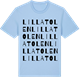 Blue Soul t-shirt med Lilla Tolen ordlek t-shirt