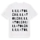 White t-shirt med Lilla Tolen ordlek t-shirt