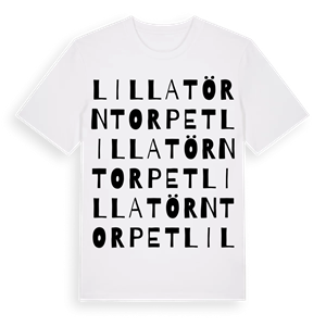 Lilla Törntorpet ordlek t-shirt – ekologisk bomull t-shirt från Pinshirt