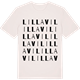 Vintage White t-shirt med Lilla Vi ordlek t-shirt