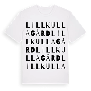 Lillkulla Gård ordlek t-shirt – ekologisk bomull t-shirt från Pinshirt
