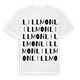 White t-shirt med Lillmon ordlek t-shirt