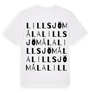 Lillsjömåla ordlek t-shirt – ekologisk bomull t-shirt från Pinshirt